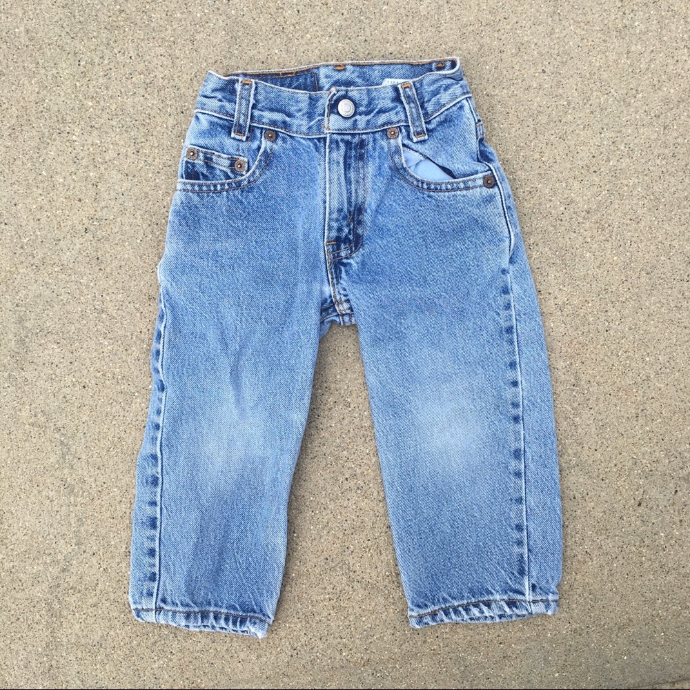2 pairs Kids vintage light wash Levi 550s size 3